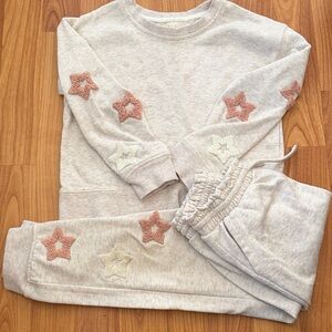 Starry Kids Girls  Set in Cream and Pink